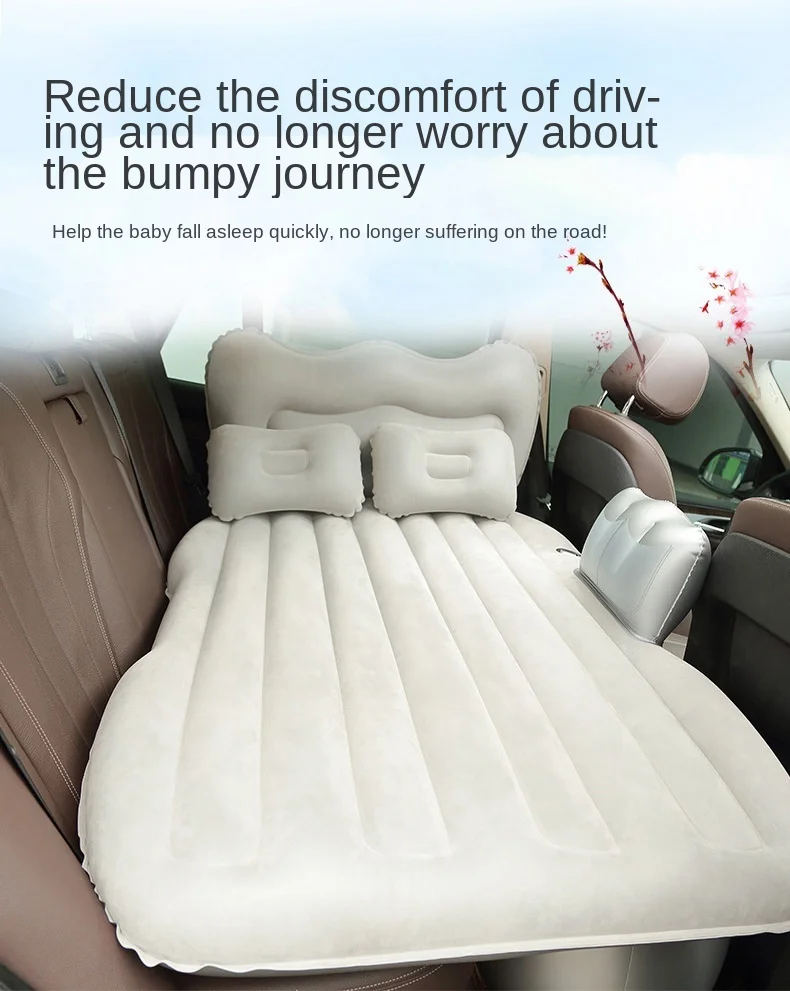 Description Picture 6 of itemMultifunctional Car Inflatable Mattress with Head Guard Adult Car Mattress Car Flocking Inflatable Bed Wholesale