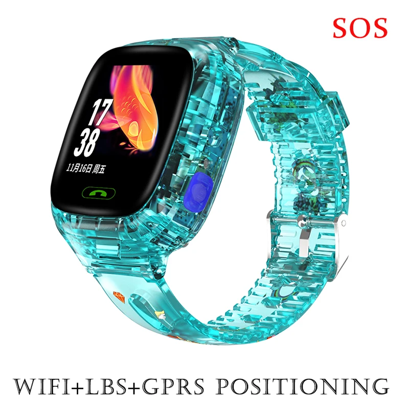 Blue Y91 умные часы LBS умные часы для ребенка детские часы для детей SOS Вызов wifi локатор трекер анти потеря монитор подарок - Цвет: Blue