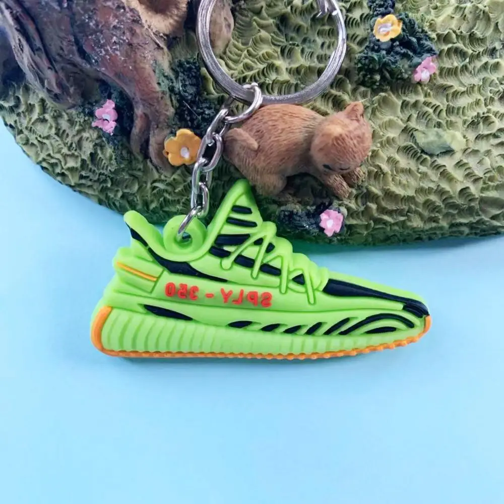 Мини Силиконовый SPLY-350 V2 брелок в форме обуви Off White Женщины Мужчины Дети брелок подарок Porte Clef брелок-кроссовок для ключей - Цвет: K0020-3