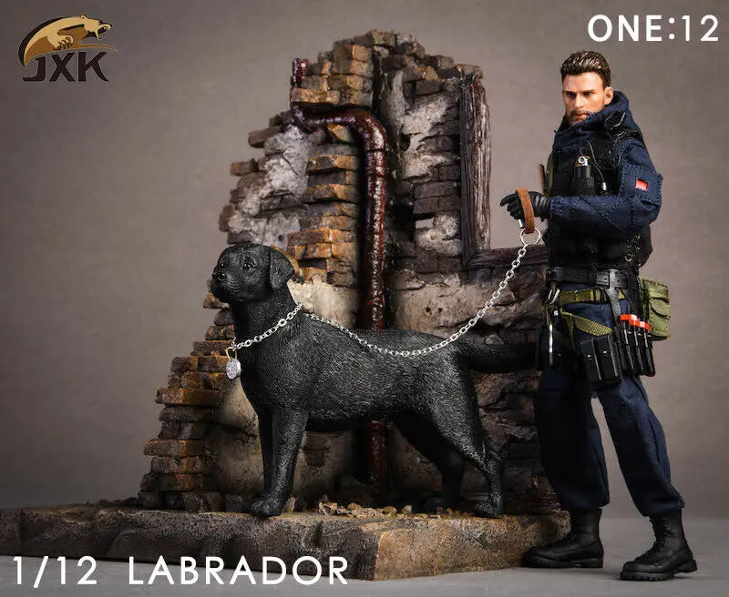 Модель животного JXK JXK014/JXK015 1/12 немецкая овчарка и Лабрадор игрушка для собак F 6 ''фигурка