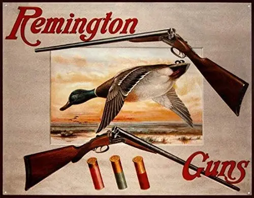 Keviewly Novelty Retro Tin Sign Wine Cellar Wall Decor Garage Remington Arms 2 Shotguns &amp Ducks Home Metal Signs 12x8 | Дом и сад