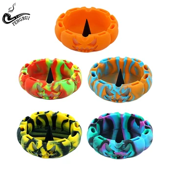 

Heat Resistant Silicone Ashtrays Pumpkin Shaped Ashtrays Portable Ashtray for Car Silicone Smoking Accessories Decorative Tray