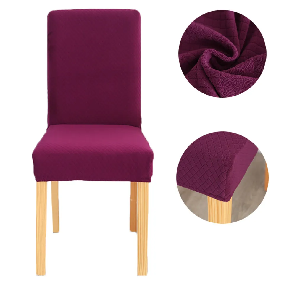 purple Супер мягкий флисовый тканевый чехол на стулья эластичные чехлы на кресла спандекс для столовой/свадьбы/кухни/отеля вечерние банкеты - Цвет: purple