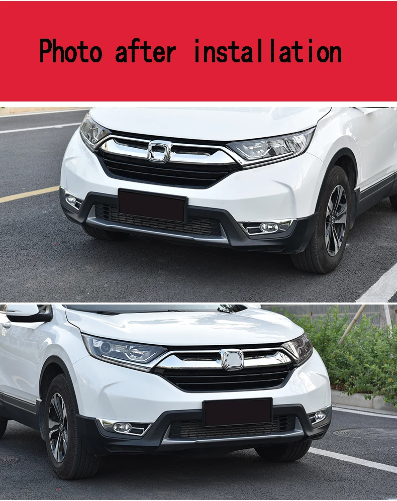 Подходит для 17-19 Honda CRV Передняя и задняя противотуманная фара, 5-го поколения CRV противотуманная фара, декоративная рамка отделка