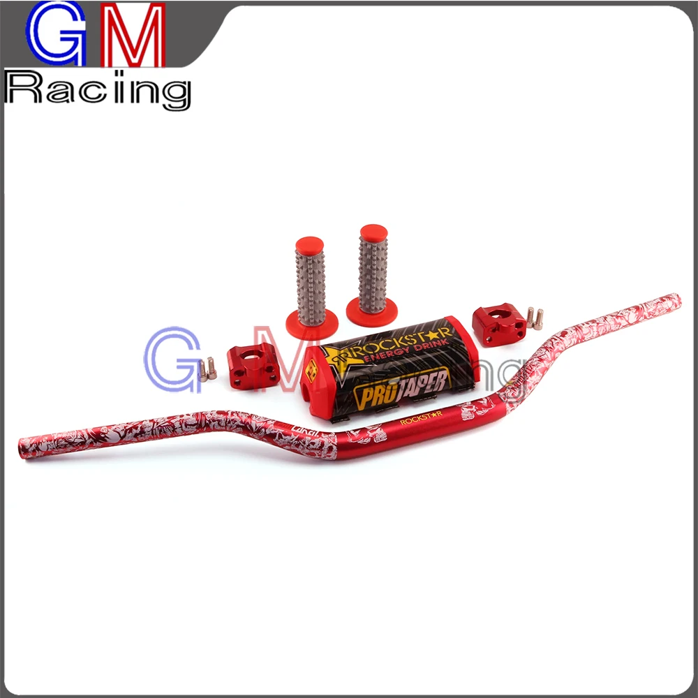 1 1/" жир руль ручки 22 мм до 28 мм зажимы колодки для HONDA CR80R CR85R CR125R CR250R CRF250R CRF250X CRF450R мотоцикл