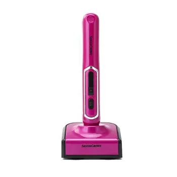 

Auto Rotating Ceramic Hair Curler Wireless Usb Charging Hair Straightener Mini Electric Curl Straight Dual Use with Charger