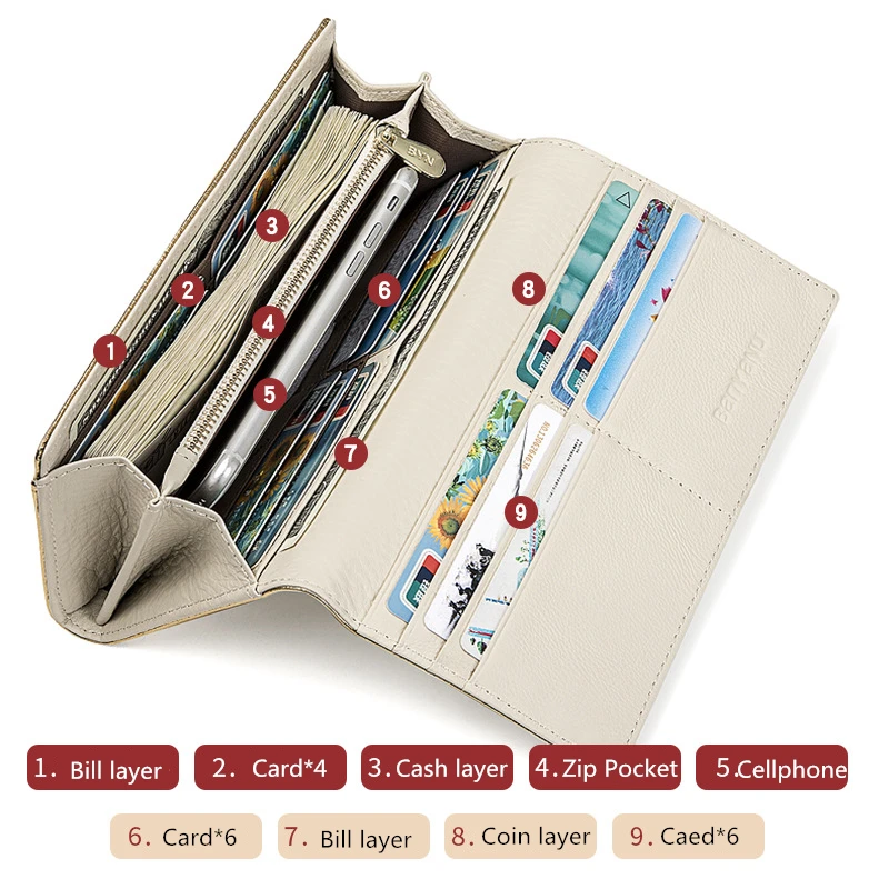 Women Wallets Long Phone Purse Leather Card Holder Stripe Wallet women wallet leather wallet credit card holder card wallet women purse