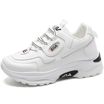 

New Luxury Casual Sports Shoes Women Basket Femme Shoes Women Spring Designers Platform White Sneakers Women Leather Thick-soled