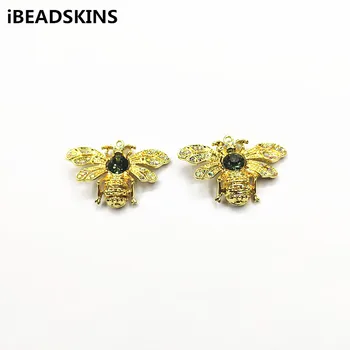 

New arrival! 26x37mm 50pcs Bee-shape charm/Connectors for Necklace,Earrings parts,Accessories,hand Made Jewelry DIY