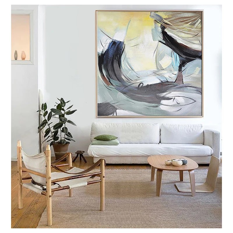 

Nordic Original Abstract Color Painting Decorative Painting The Living Room Entrance Bedroom Sofa Background Painted A Huge Canv