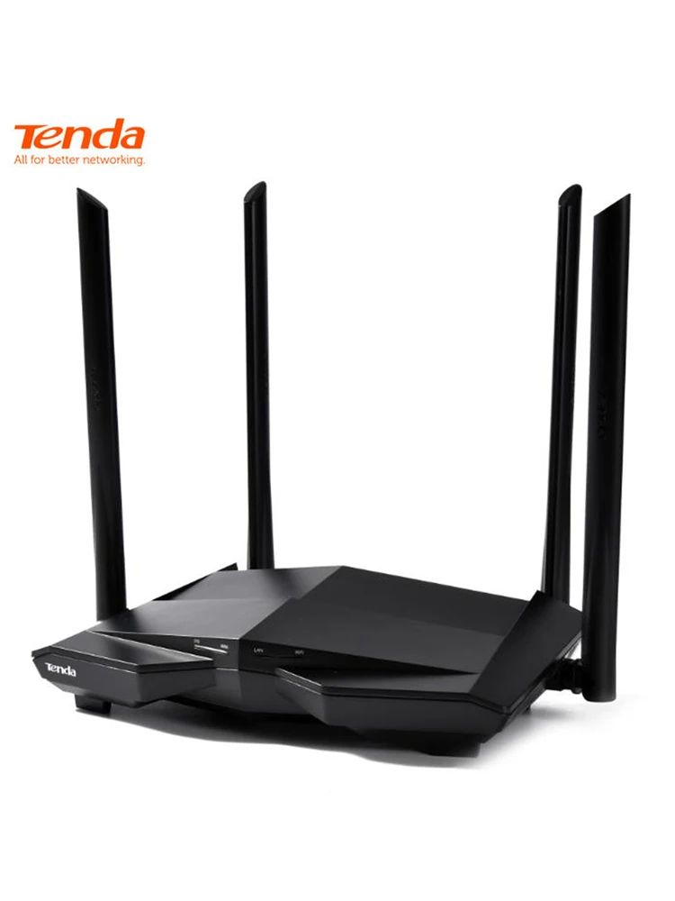 Tenda AC10 Wireless Wifi Router Dual Band 2.4G/5G 1000Mbps Gigabit Repeater 802.11AC Remote APP Control 4*6dBi High Gain Antenna