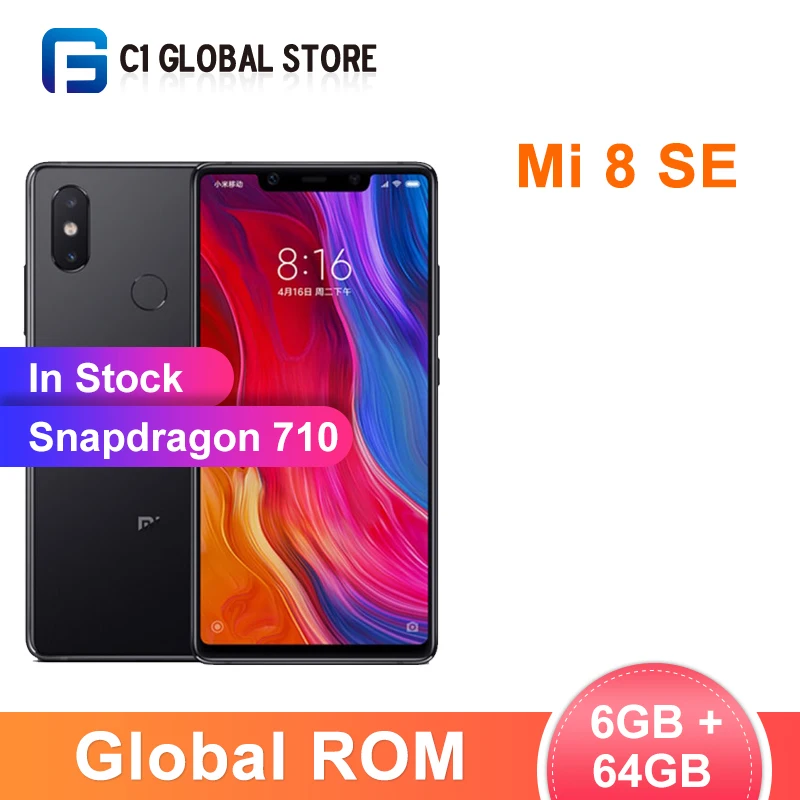 Xiaomi Mi 8 SE смартфон с восьмиядерным процессором Snapdragon 710 ОЗУ 6 ГБ ПЗУ 64 5 88 дюймов 18 7: 9