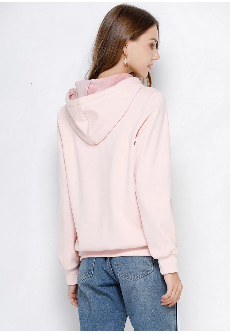 Осенне-зимние утепленные женские толстовки размера плюс 5xl 4xl 3xl 2xl Xl розовые повседневные пуловеры с капюшоном и длинным рукавом Топ Sudadera