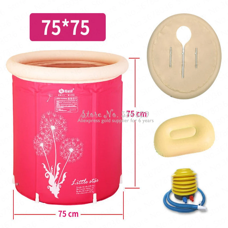 21%Folding Bathtub Home Large Adult Bath Barrel Thickening Children Folding Bucket Inflatable Small Apartment