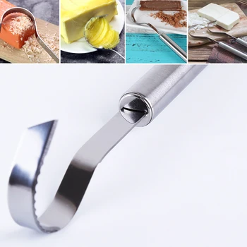 

New Chocolate Scraper Stainless Steel Cheese Grater Butter Blade Knife Cutter Useful Dessert Tool Baking Gadgets Hand Operated