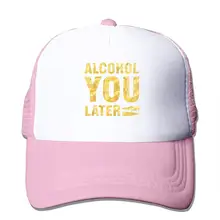 TSDFCAlcohol вы позже сетчатая Бейсболка унисекс регулируемая бейсболка стиль шляпы розовый