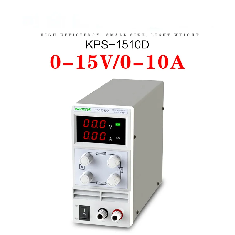 Wanptek KPS1510D Регулируемый переменный портативный мини DC импульсный источник питания выход 0-15 в 0-10A поддержка AC110-220V