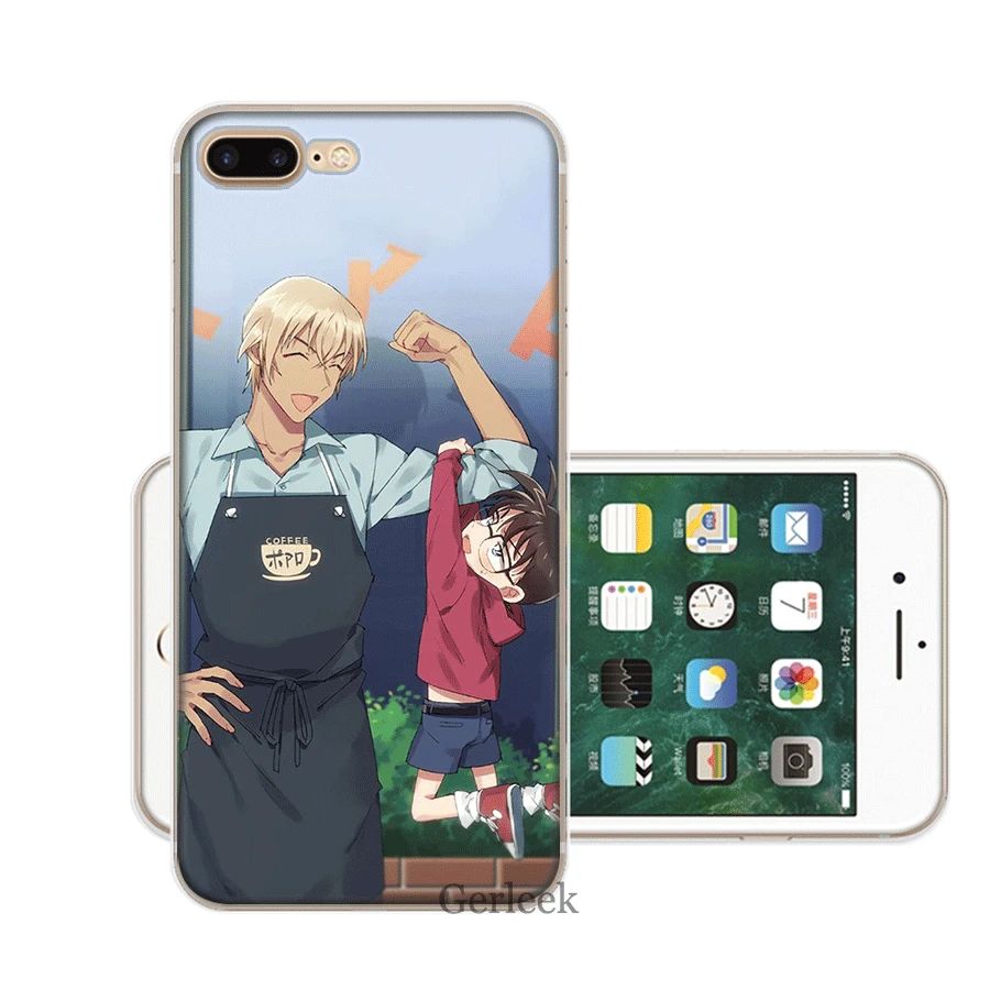 Чехол для мобильного телефона iPhone 11 Pro 6 6s 7 8 P Lus iPhone XR X XS Max 5 5S SE Shell Detective Conan, Жесткий Чехол