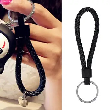 

2pcs PU ID Card Lanyard Keychain Lanyard Hand-Woven Rope Practical Sling Hand Outdoor Convenient Creative Ring Detachable