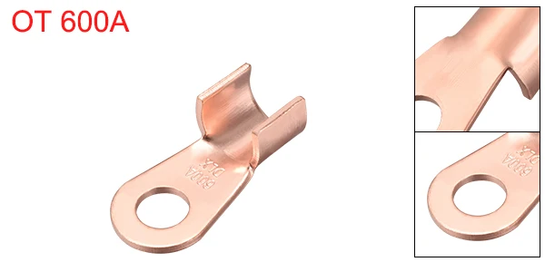 Uxcell Open-End медь обжимной наконечник наконечники OT-100A OT-600A AWG 8-4 батарея кабельный разъем для машины и электрической мощности - Цвет: OT-600A