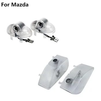 

2pcs Led Car Logo door Welcome Lamp For MAZDA6 RX8 ATENZA CX-9 RUIYI MAZDA8 MPV Laser projector warning light Car accessories