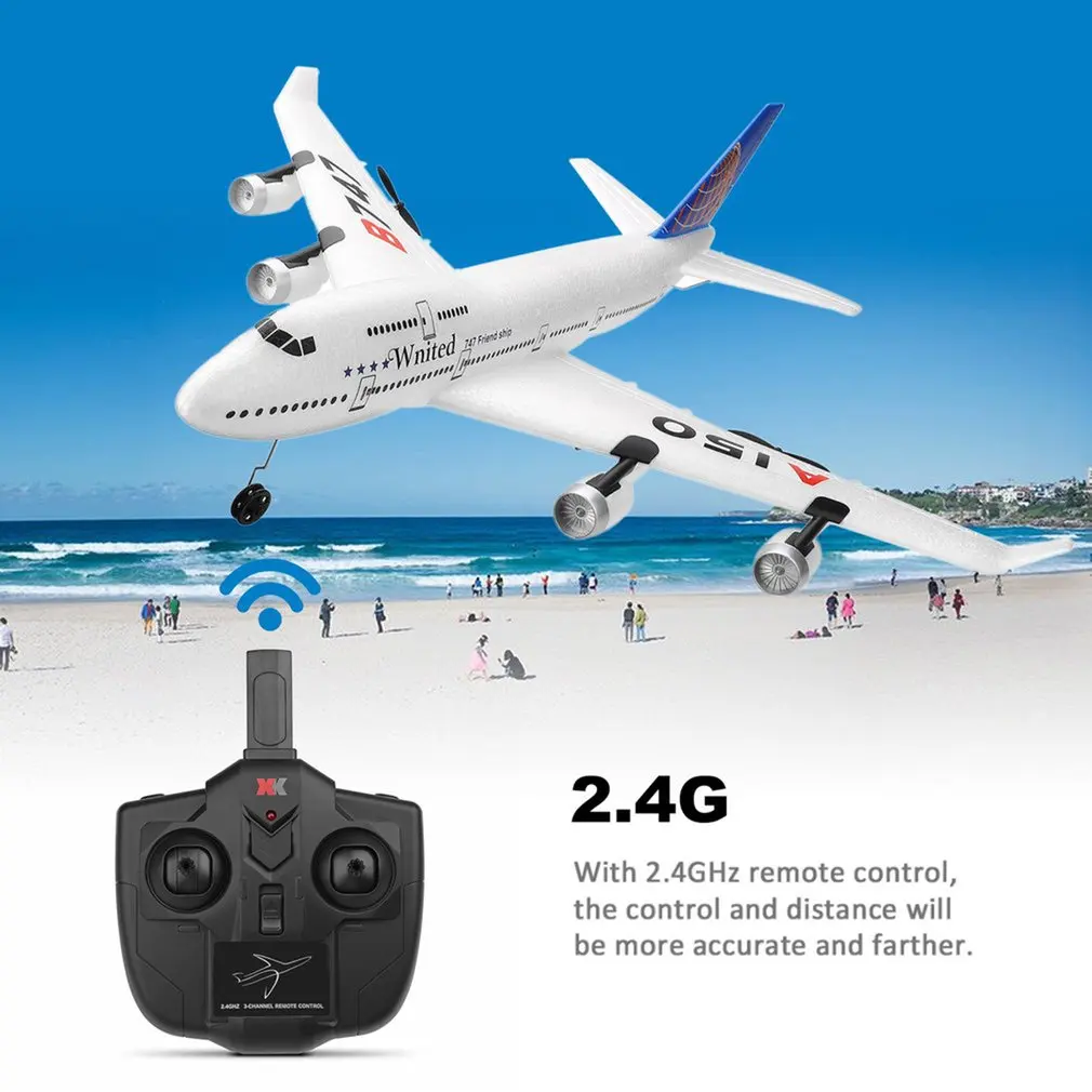 

XK A150 Airbus B747 Model Plane RC Fixed-wing EPP 2.4G 3CH Remote Control Airplane RTF Toy Gift For Kids