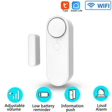 Tuya – capteur de porte WiFi intelligent, système d'alarme de sécurité pour maison intelligente, scène d'alerte, sirène 90db, fonction de rappel APP, installation facile 
