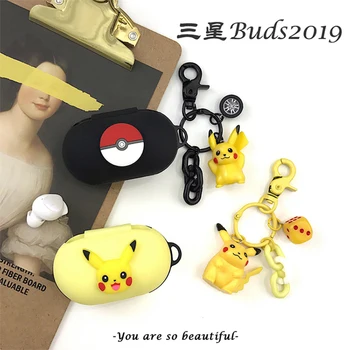 

DIY 3D Silicone Case for Samsung Galaxy Buds Plus Protect Cover Wireless Bluetooth Earphone Shockproof Skin Cute Cartoon Keyring