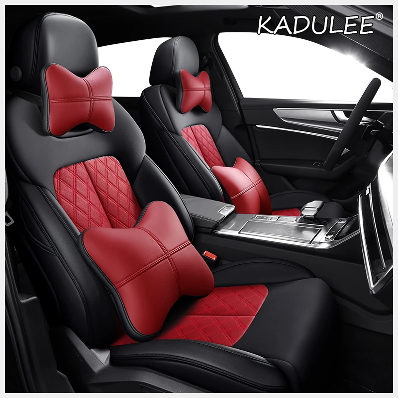 KADULEE Custom Leather car seat covers For Toyota Corolla PRIUS Prado Land Cruiser RAV4 CROWN Camry Highlander CH-R Alphard
