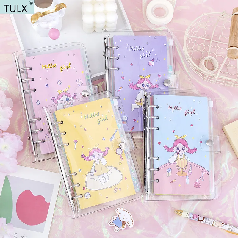 TULX 4PCS cute notebook notepads stationery office supplies