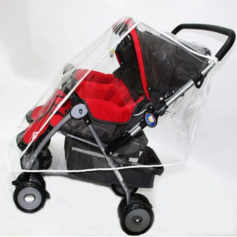 Baby Pushchairs Rain Cover For Twins Clear Stroller Wind Dust Shield stroller handlebar cover stroller foot cover