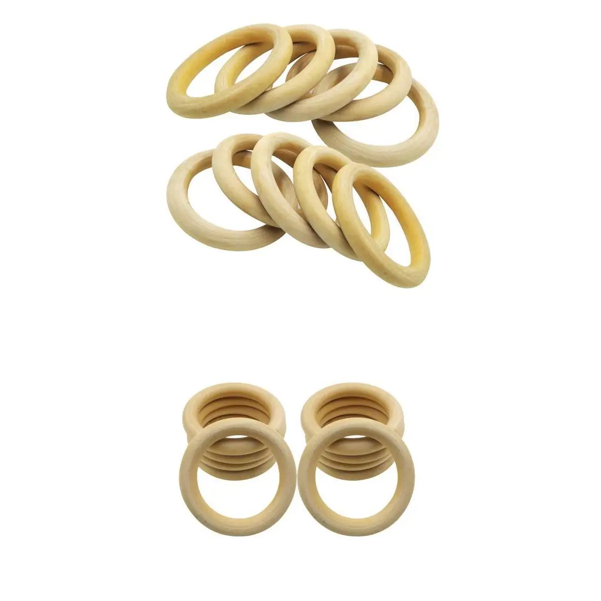 15 Pieces Natural Wood Beads Wooden Ring DIY Wooden Jewelry Making Crafts Connectors Circles Rings Beads 70 And 100 Mm Mix Size
