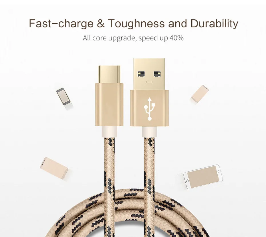 1/2M 3A usb type-C кабель для Xiaomi Redmi Note 7 USB-C для быстрой зарядки мобильного телефона type-C кабель для samsung Galaxy S9 S8 Plus S10