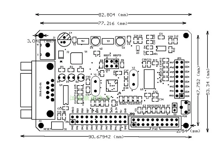 AD Модуль сбора 8-канальный 24 бит АЦП преобразованием Stm32f103c8t6 однокристальный макетная плата Цвет зеленого цвета