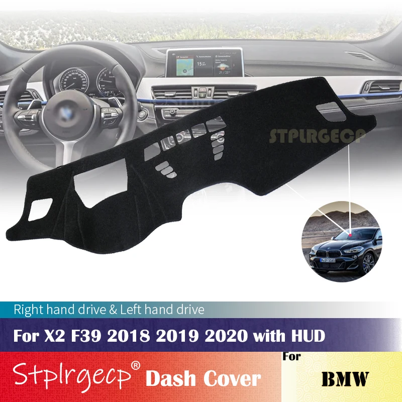 Для BMW X2 F39 2018 2019 2020 с HUD противоскользящим покрытием для приборной панели защитная