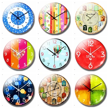 

Classic Clock Pattern 30MM Fridge Magnet Cartoon Watch Glass Cabochon Magnetic Refrigerator Stickers Note Holder Home Decoration