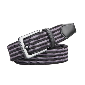 

Men Elastic Belt high quality Durable Colorful Braided Men Elastic Stretch Belt Casual Solid Color Stretch Woven Belt for Golf