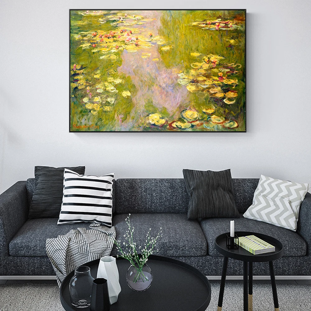 Monet ВОДНЫЕ ЛИЛИИ настенные картины impressionimpressionist знаменитая картина