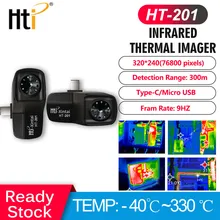 Hti Cell Phone External Infrared Thermal Imager HT-201 Mini Thermal Imaging Camera Video&Picture Type-C Thermometer with Adapter