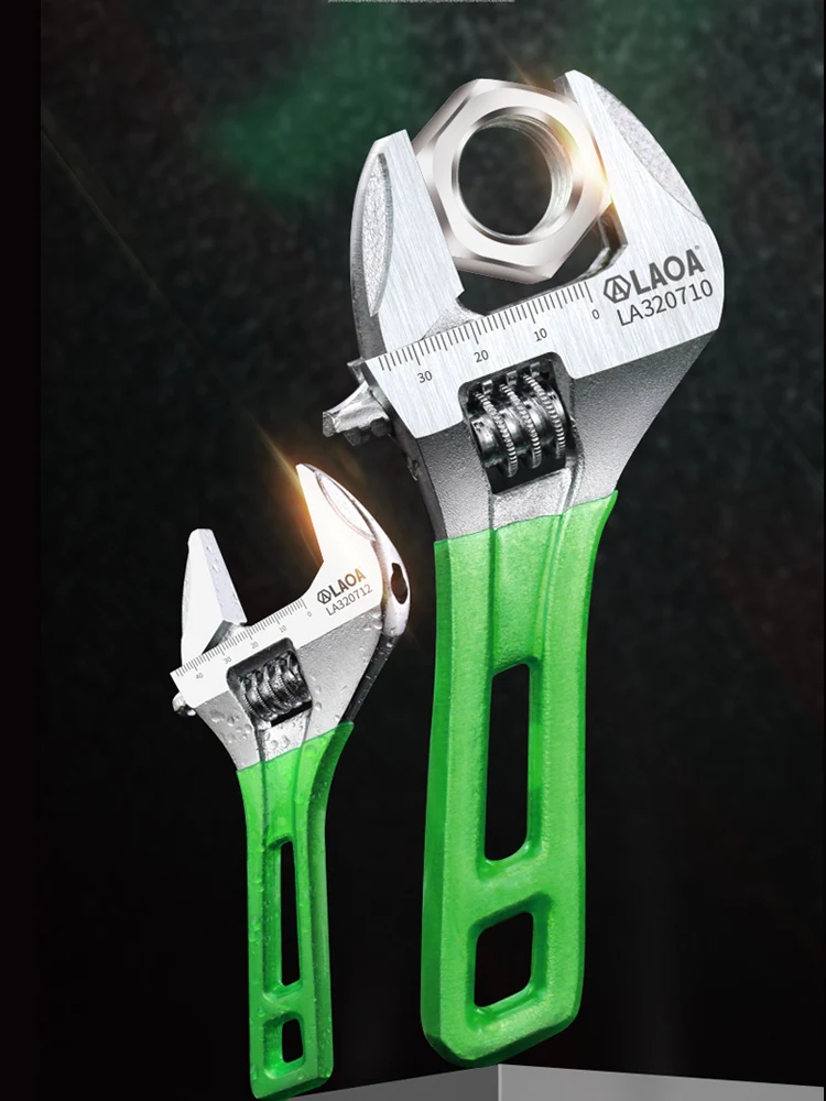 LAOA  Adjustable Wrench Light weight Large Opening Short Handle Multifunctional Mini Wrenchs
