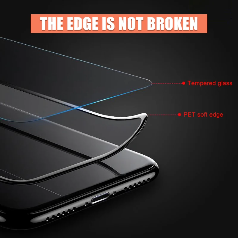9D полное покрытие закаленное стекло для iPhone X XR XS 11 Pro Max Защита экрана для iPhone 7 8 Plus 6 6s Plus защитная пленка