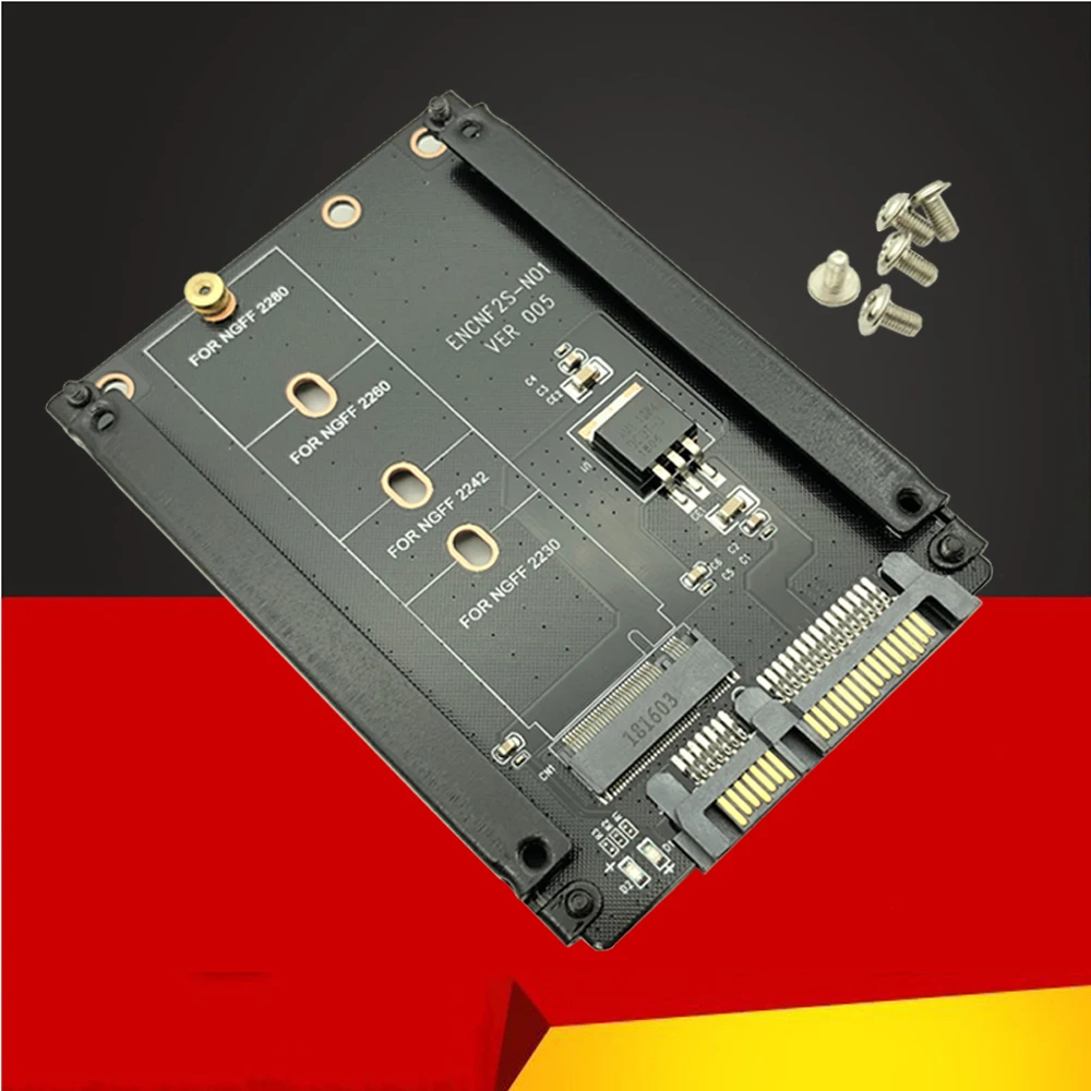 Металлический Чехол B+ M Key M.2 NGFF SSD To 2,5 SATA 6 ГБ/сек. адаптер карта с корпусом разъем M2 адаптер NGFF W/5 винт M.2 SATA адаптер