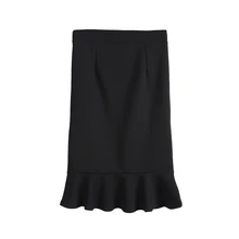 Юбка в европейском и американском стиле, юбка в виде листьев лотоса, юбка в стиле «рыбий хвост», юбка на бедрах с высокой талией, юбка-стрейч, большой размер, Женская S-5XL