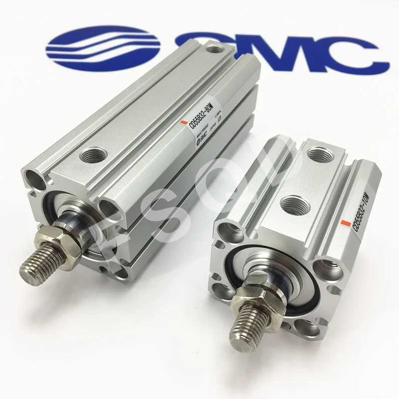 CD55B32-60 CD55B32-80 CD55B32-100 CD55B32-125 CD55B32-150 SMC Компактный цилиндр двойного действия одинарный стержень сквозное отверстие CD55B серии обоих концах нарезной общий пневматические компоненты воздушные инструменты