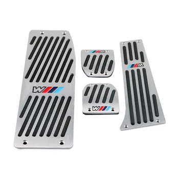 

4pcs/set Car Accessories For BMW X1 M3 E39 E46 E87 E84 E90 E91 AT/MT Accelerator Brake Foot Rest Pedal Pads Gas Refit Sticker