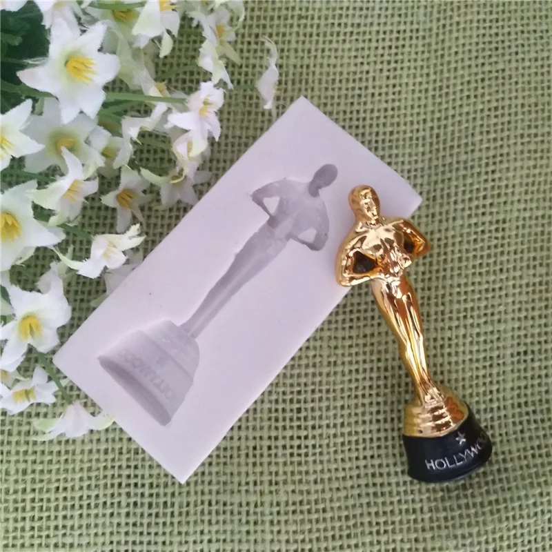 10 pezzi !Statuetta Oscar in plastica dorata Nuova Idea Regalo