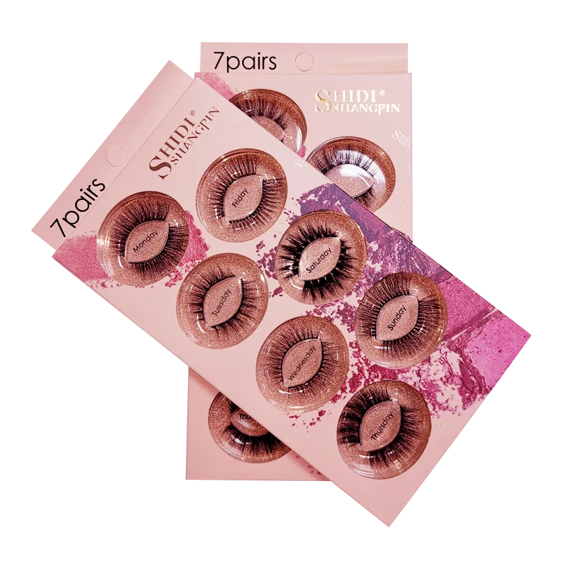 YSDO 7 пар 3D норковые ресницы драматические MakeupLashes пушистые норковые накладные ресницы wispy Box упаковка Поддельные ресницы