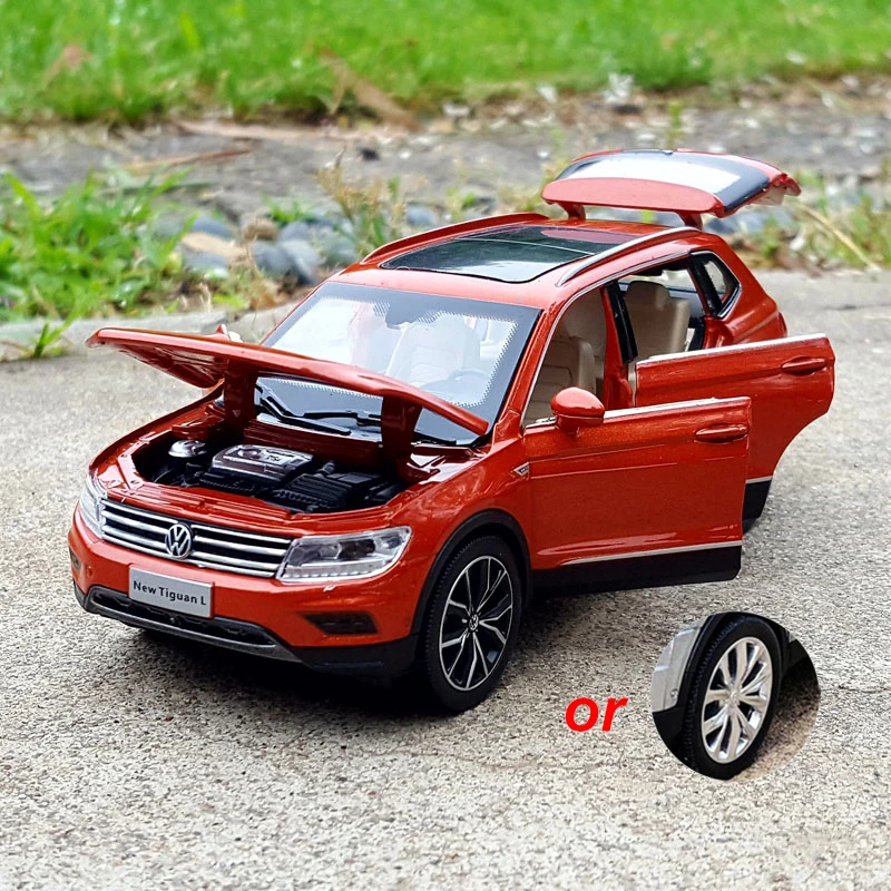 Имитация автомобиля VW Tiguan L 1:32 модель из сплава Игрушечная машина с открытой