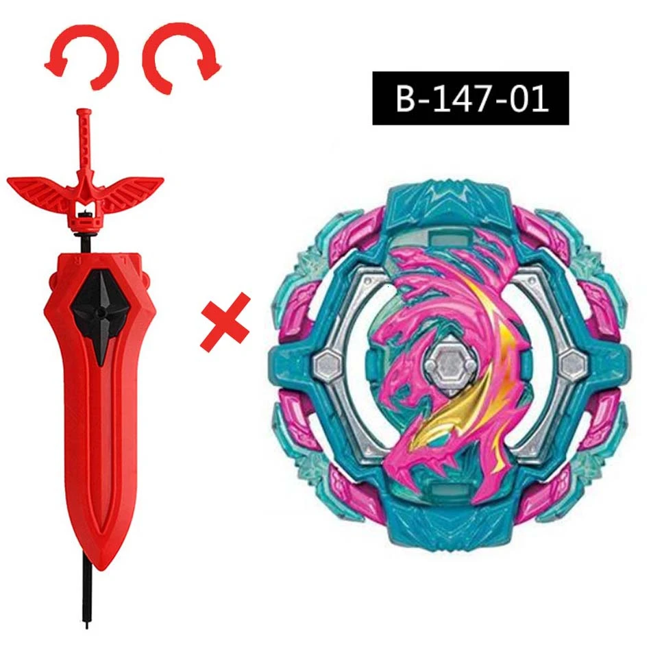 B-147-01 Beyblade Burst с пусковой B-149 B-150 GT Металл Бог волчок Bey Blade лезвия гироскоп для мальчика Дети Лучшие игрушки подарок - Цвет: B-147-01