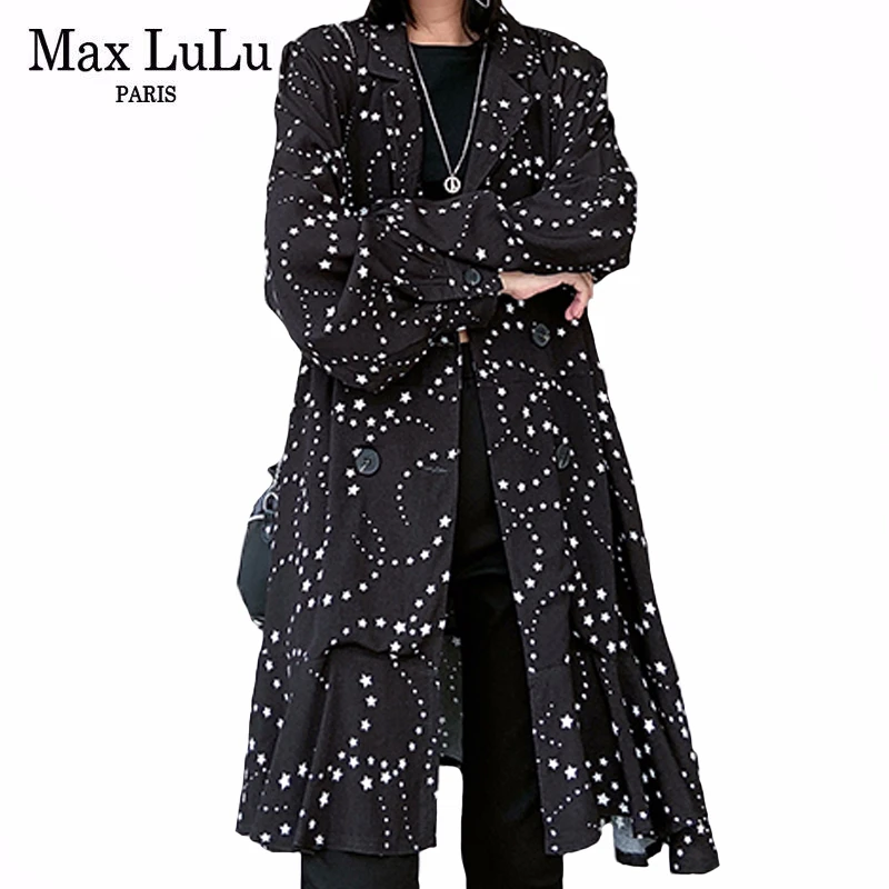 

Max LuLu 2020 Spring Korean Fashion Designer Ladies Loose Tops Womens Vintage Printed Shirts Cotton Streetwear Boluses Plus Size